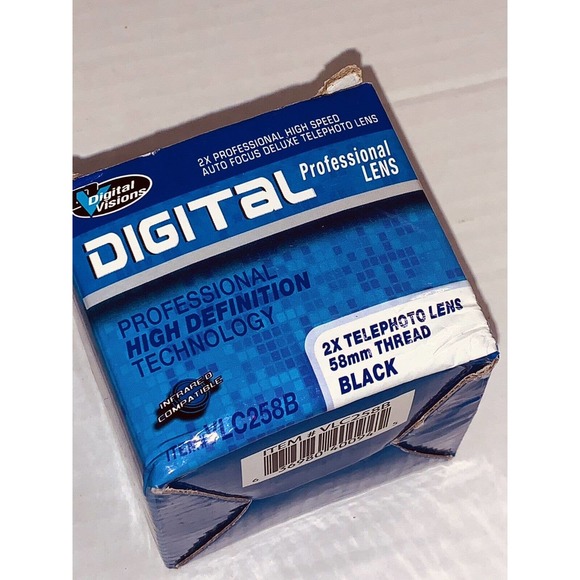 Digital Visions 2X Telephoto 58mm Thread VLC258B Lens Japan Optics Day Nite NIB - Picture 9 of 12
